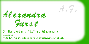alexandra furst business card